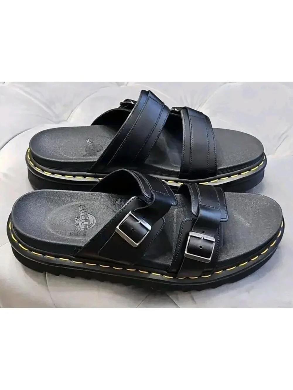 Dr. Doc’s Martens DM Myles Mens 14 US Black Leather Outdoor Strappy Sandals NEW